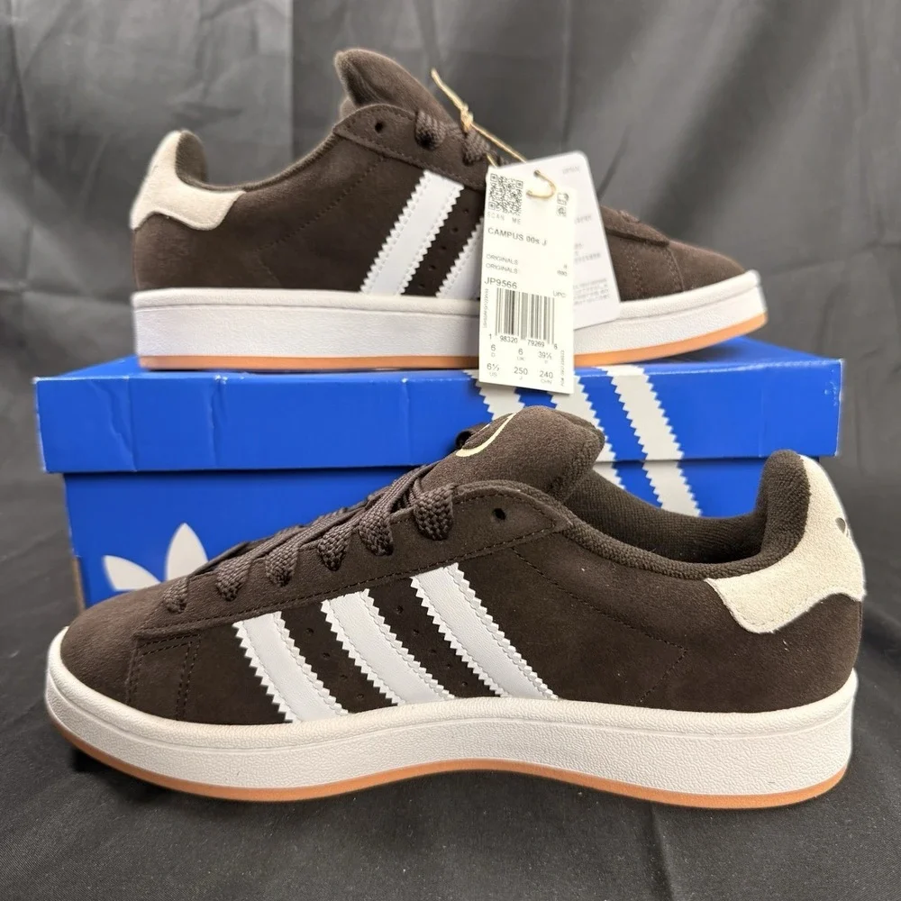 Adidas Unisex Campus 00s J Originals Brown White Gum JP9566 Size 6.5 Juniors